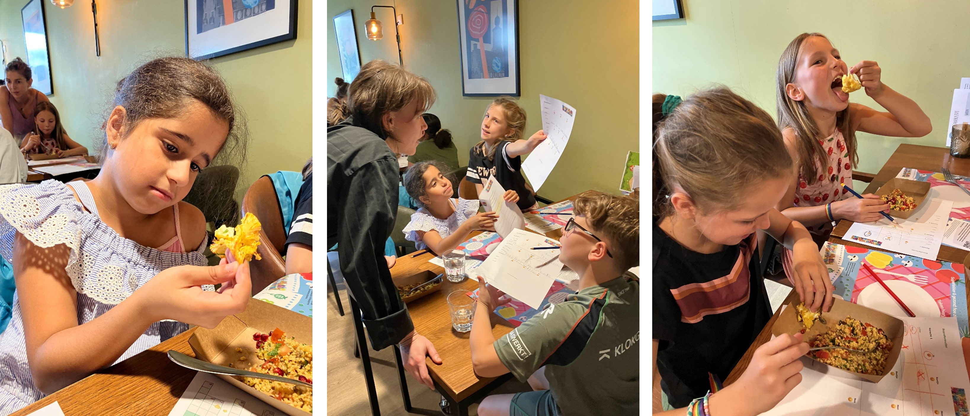 kinderen proeven eten