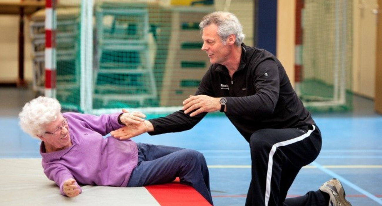 ouderen in valtraining
