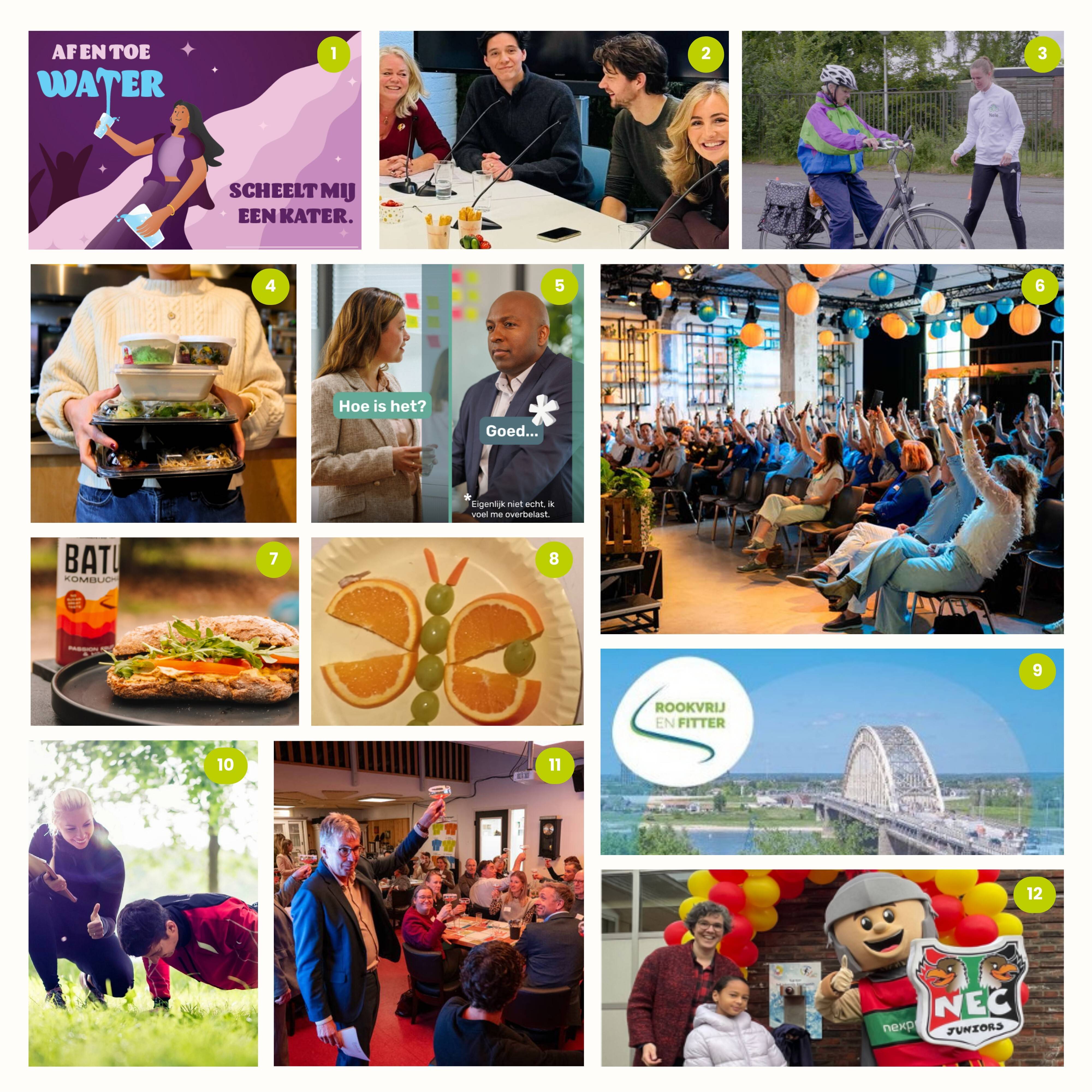 Collage van artikelen, projecten en verhalen uit 2025